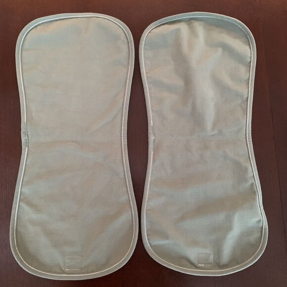 The Ollie World Baby Burp Cloths Olive Green Set of 2 - Picture 2 of 10